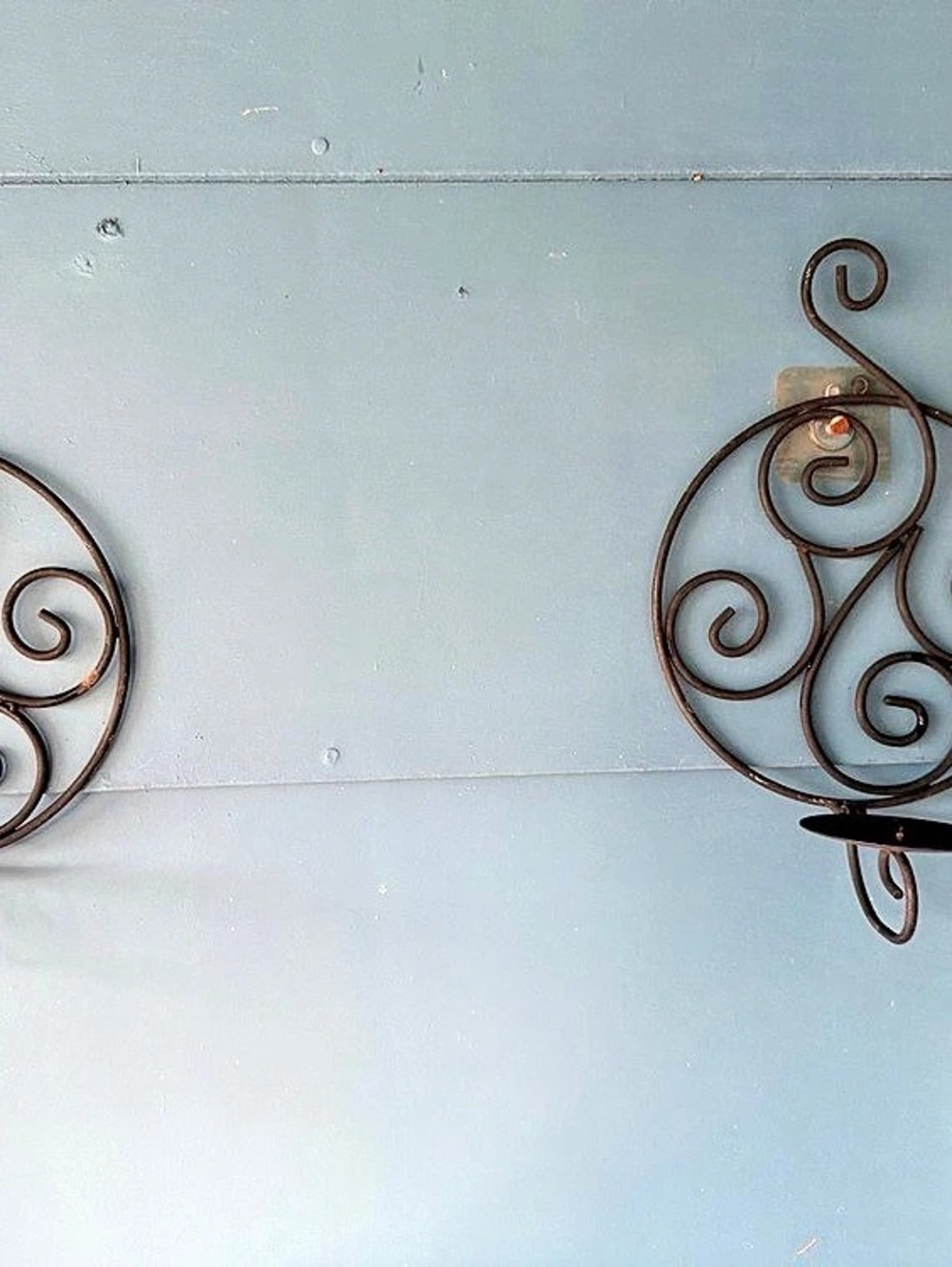 Pair of Scrollwork Wall Candle Sconces